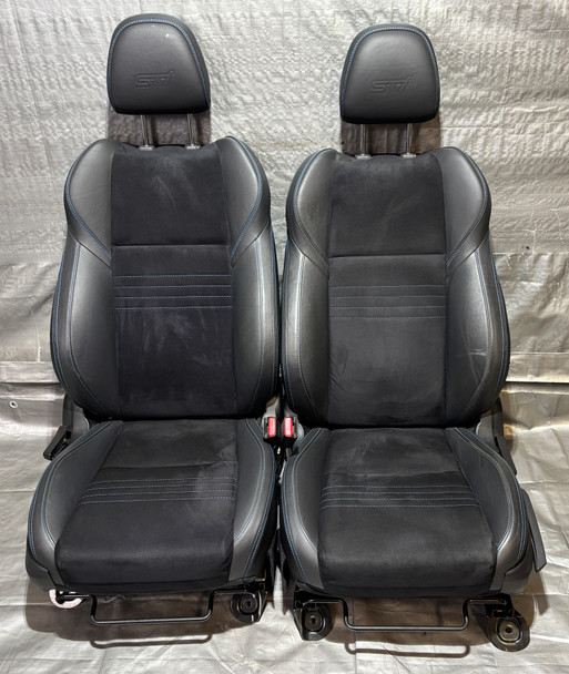 IMG_6292__98821 2015-2018 Subaru WRX STI Series Blue Black Suede Seats w/ Blue Stitching / 62K SS018